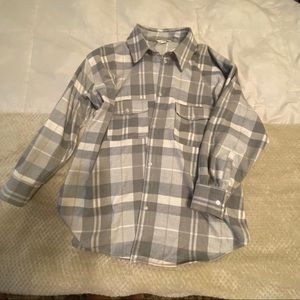 Grey and white oversized Shacket